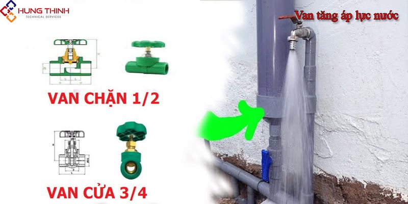 Van tăng áp lực nước