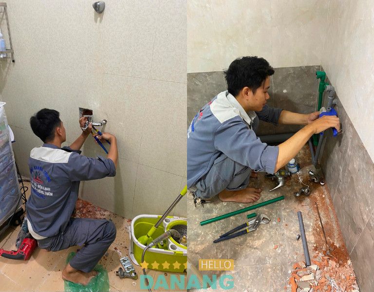 Hình ảnh quy trình thi công điện nước